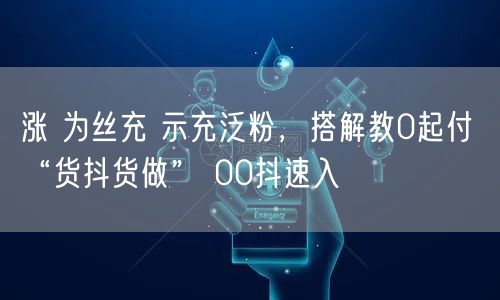 涨 为丝充 示充泛粉，搭解教0起付 “货