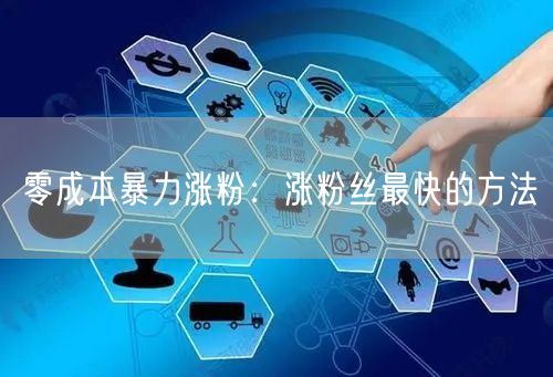 零成本暴力涨粉：涨粉丝最快的方法