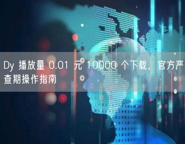 Dy 播放量 0.01 元 10000 