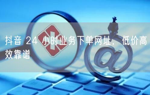 抖音 24 小时业务下单网址，低价高效靠