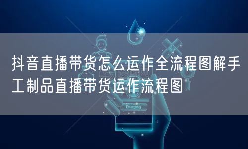 抖音直播带货怎么运作全流程图解手工制品直
