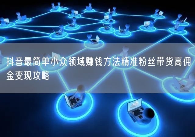 抖音最简单小众领域赚钱方法精准粉丝带货高