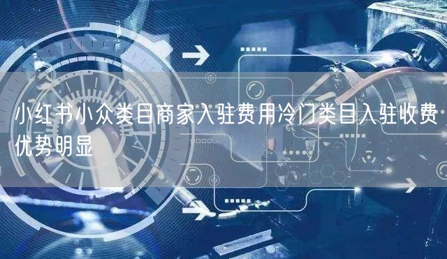 小红书小众类目商家入驻费用冷门类目入驻收