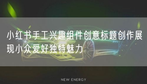 小红书手工兴趣组件创意标题创作展现小众爱