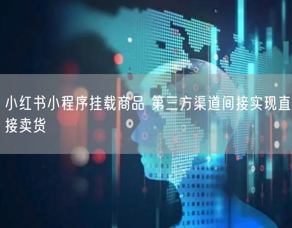 小红书小程序挂载商品 第三方渠道间接实现