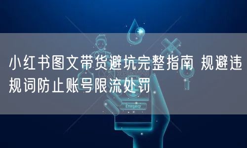 小红书图文带货避坑完整指南 规避违规词防