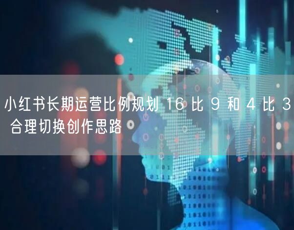 小红书长期运营比例规划 16 比 9 和