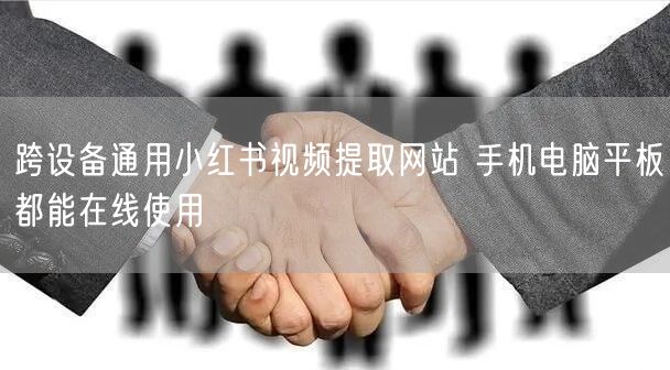 跨设备通用小红书视频提取网站 手机电脑平