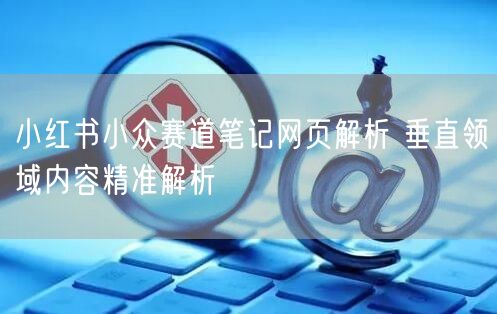 小红书小众赛道笔记网页解析 垂直领域内容