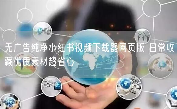 无广告纯净小红书视频下载器网页版 日常收