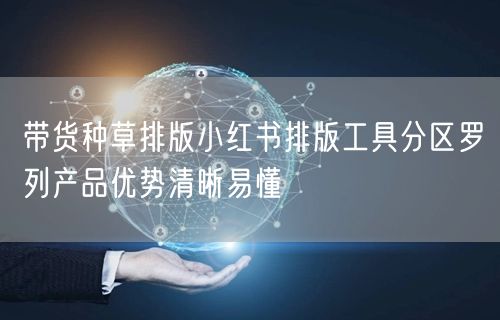 带货种草排版小红书排版工具分区罗列产品优