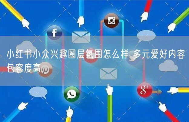 小红书小众兴趣圈层氛围怎么样 多元爱好内