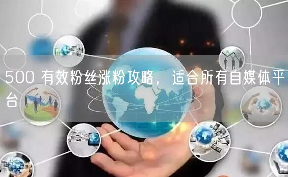 500 有效粉丝涨粉攻略，适合所有自媒体